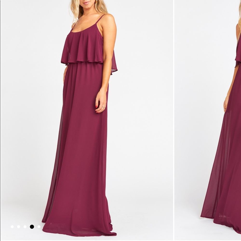 NWOT show me your Mumu plum bridesmaid maxi dress size small - Picture 3 of 8